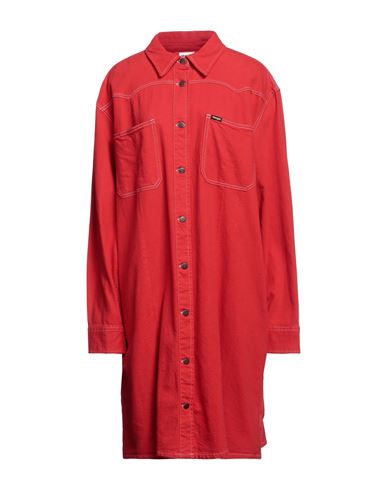Wrangler Woman Midi Dress Red Size 3xl Cotton