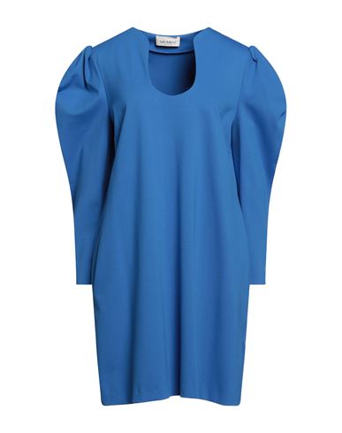 Meimeij Woman Short Dress Azure Size 10 Viscose, Polyamide, Ecocoolmax In Blue