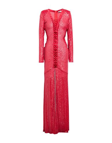 ELISABETTA FRANCHI ELISABETTA FRANCHI RED CARPET WOMAN MAXI DRESS RED SIZE 4 POLYESTER, ELASTANE 