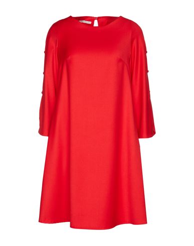 Biancoghiaccio Woman Mini Dress Red Size 4 Polyester, Viscose, Elastane