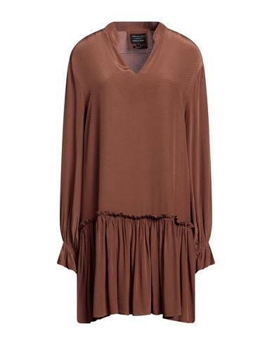 Shop Alessia Santi Woman Mini Dress Brown Size 10 Viscose