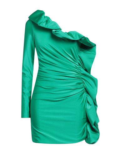 Amen Woman Short Dress Emerald Green Size 10 Polyamide, Elastane, Polyester