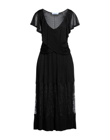 Blumarine Woman Midi Dress Black Size 2 Viscose, Polyamide