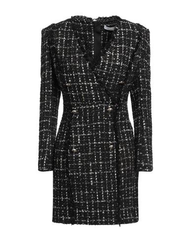 Simona Corsellini Woman Mini Dress Black Size 10 Cotton, Acrylic, Polyester, Textile Fibers, Wool