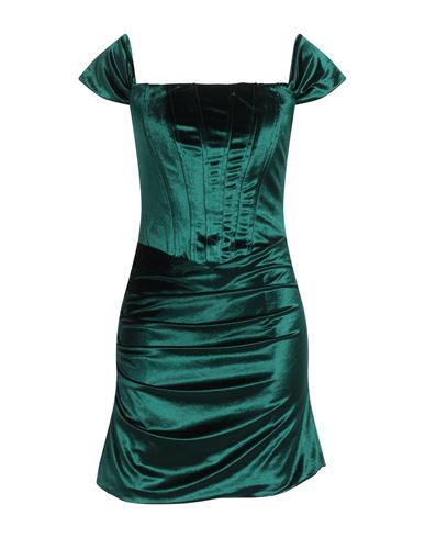 Jijil Woman Mini Dress Emerald Green Size 10 Polyester, Elastane