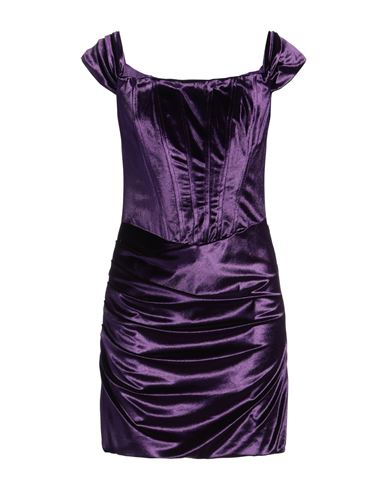 Shop Jijil Woman Mini Dress Purple Size 8 Polyester, Elastane