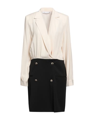 Simona Corsellini Woman Mini Dress Ivory Size 10 Acetate, Silk, Polyester, Viscose, Elastane In White