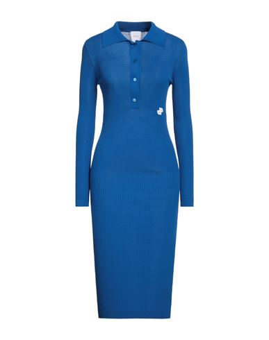 Patou Woman Midi Dress Blue Size M Cotton