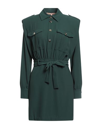 Babylon Woman Mini Dress Dark Green Size 6 Polyester, Elastane