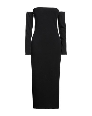Souvenir Woman Midi Dress Black Size M Polyester, Acrylic, Viscose