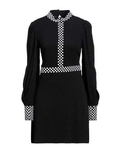 John Richmond Woman Mini Dress Black Size 10 Viscose, Acrylic, Nylon, Elastane