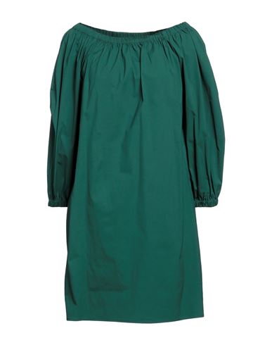 Liviana Conti Woman Mini Dress Emerald Green Size 4 Cotton, Polyamide, Elastane