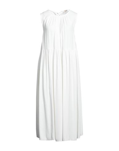 Liviana Conti Woman Midi Dress White Size 6 Acetate, Viscose