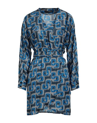 Icona By Kaos Woman Short Dress Navy Blue Size 12 Viscose