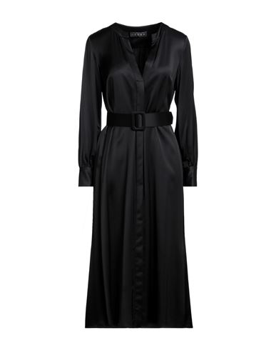 Icona By Kaos Woman Midi Dress Black Size 10 Viscose