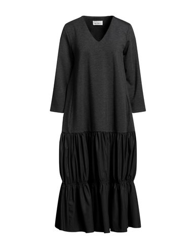 Meimeij Woman Midi Dress Grey Size 6 Viscose, Polyamide, Elastane
