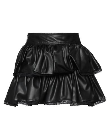 Marco Bologna Woman Mini Skirt Black Size 8 Polyurethane, Polyester