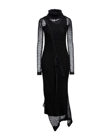 N°21 Woman Midi Dress Black Size 6 Mohair Wool, Polyamide, Wool