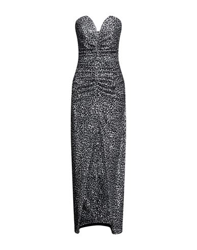 Shop Simona Corsellini Woman Maxi Dress Silver Size 8 Polyester, Elastane