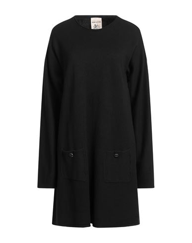 Semicouture Woman Short Dress Black Size M Virgin Wool
