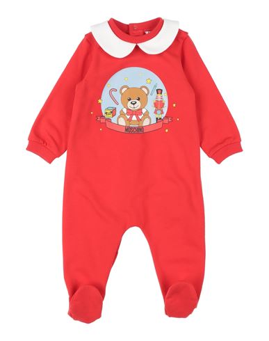 Moschino Baby Newborn Girl Baby Jumpsuits & Overalls Red Size 1 Cotton, Elastane