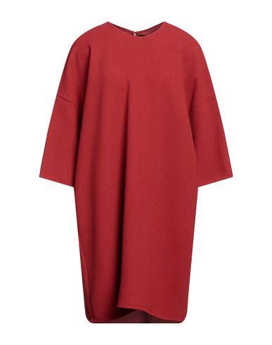 Gianluca Capannolo Woman Short Dress Brick Red Size 12 Wool