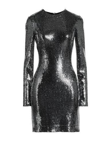 Dolce & Gabbana Woman Mini Dress Silver Size 6 Polyamide, Viscose, Elastane, Polyester