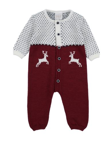 Paz Rodriguez Newborn Boy Baby Jumpsuits Burgundy Size 3 Wool In Red