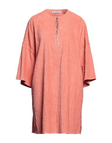 Acne Studios Woman Mini Dress Salmon Pink Size Xxs/xs Cotton, Elastane