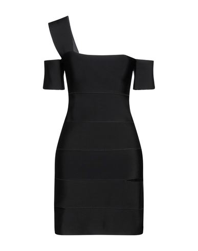 Alexander Mcqueen Woman Mini Dress Black Size M Viscose, Polyamide, Elastane
