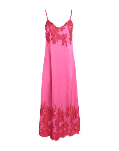 Topshop Woman Midi Dress Fuchsia Size 6 Viscose, Cotton In Pink