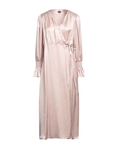 Art Dealer . Woman Long Dress Blush Size L Silk In Pink