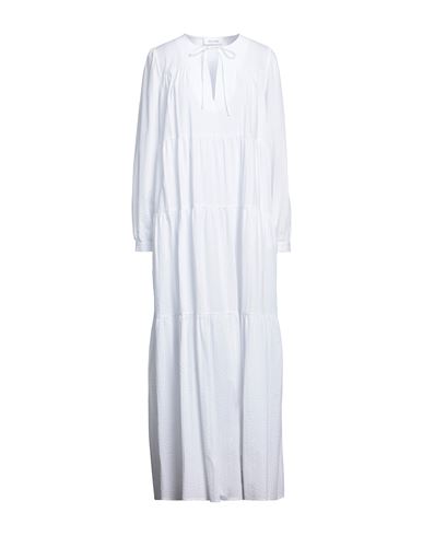 AGLINI AGLINI WOMAN LONG DRESS WHITE SIZE 6 COTTON