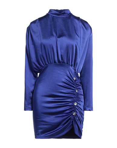 Vanessa Scott Woman Short Dress Bright Blue Size L Polyester