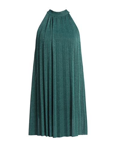 Vanessa Scott Woman Mini Dress Deep Jade Size S/m Viscose, Metallic Polyester, Polyamide, Elastane In Green