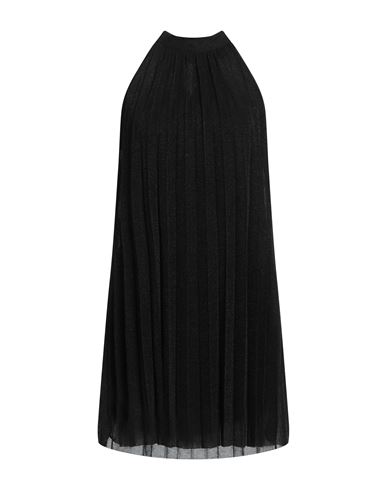 Vanessa Scott Woman Mini Dress Black Size M/l Viscose, Metallic Polyester, Polyamide, Elastane