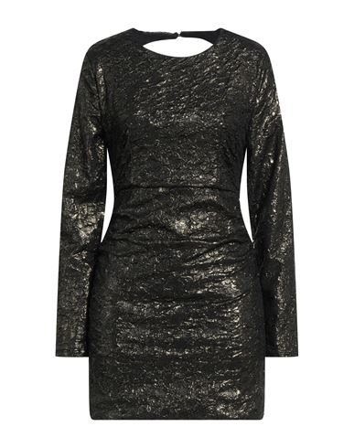 Shop Vanessa Scott Woman Mini Dress Gold Size M/l Polyester, Elastane