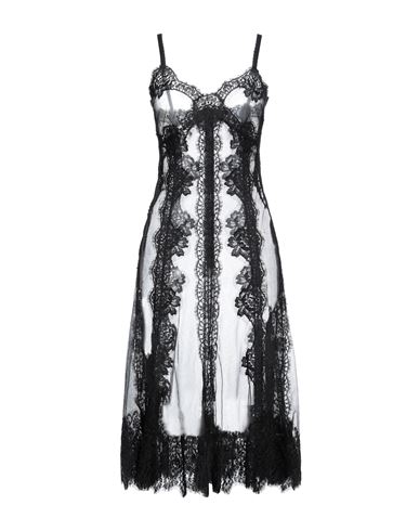 Dolce & Gabbana Woman Midi Dress Black Size 6 Polyamide, Cotton