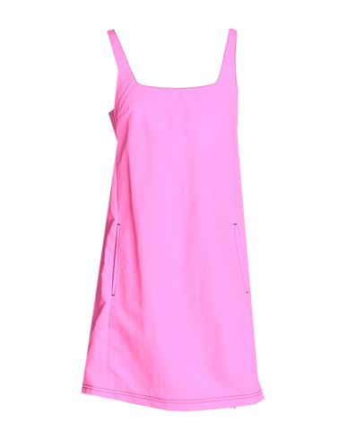 Shop Topshop Woman Mini Dress Fuchsia Size 6 Nylon In Pink