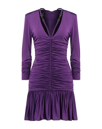 W Les Femmes By Babylon Woman Mini Dress Purple Size 4 Viscose, Elastane
