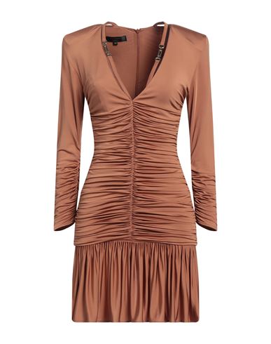 W Les Femmes By Babylon Woman Mini Dress Tan Size 8 Viscose, Elastane In Brown