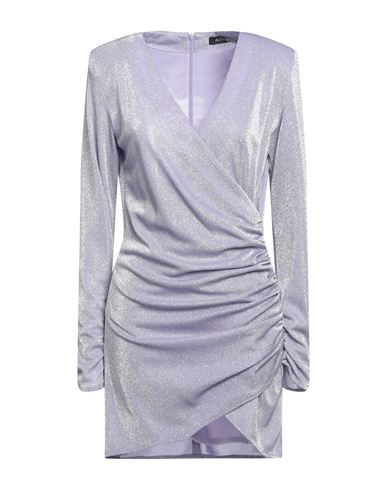 Actualee Woman Short Dress Lilac Size 10 Polyamide, Metallic Fiber In Purple