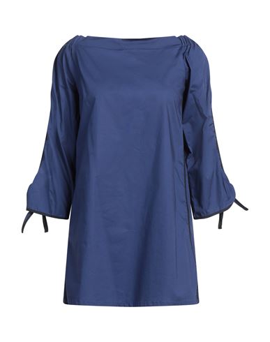 Jucca Woman Mini Dress Navy Blue Size M Cotton, Elastane