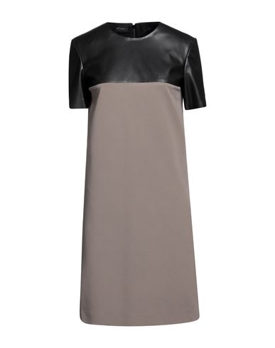Les Copains Woman Short Dress Dove Grey Size 6 Viscose, Polyamide, Elastane In Black