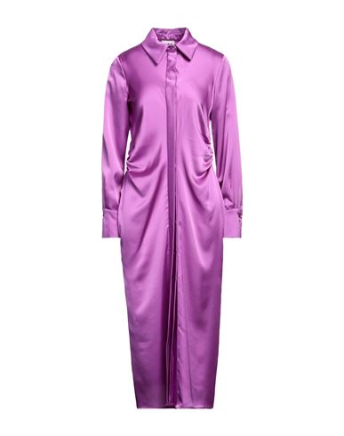 Berna Woman Midi Dress Mauve Size L Polyester In Purple
