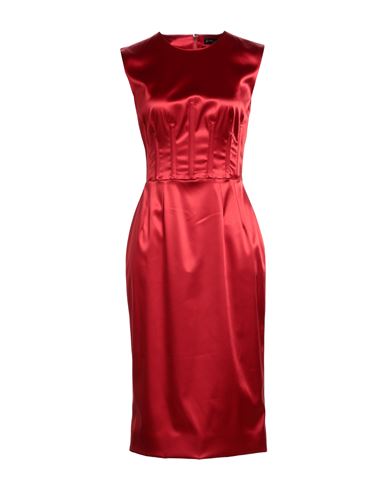 Dolce & Gabbana Woman Midi Dress Red Size 6 Acetate, Polyamide, Elastane