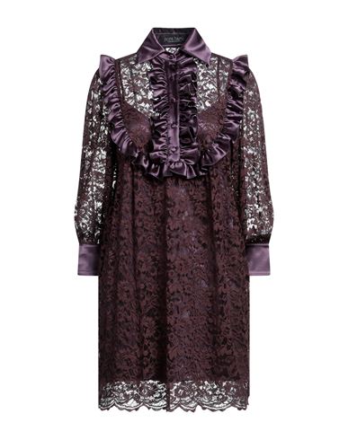 Nora Barth Woman Mini Dress Plum Size 8 Polyester, Elastane In Purple