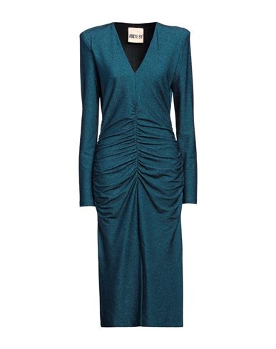 Aniye By Woman Midi Dress Blue Size 8 Viscose, Polyester, Polyamide, Elastane In Blue
