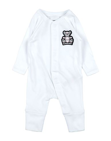 Shop Burberry Newborn Boy Baby Jumpsuits & Overalls White Size 3 Organic Cotton