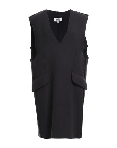 Mm6 Maison Margiela Woman Midi Dress Midnight Blue Size 8 Virgin Wool, Polyamide, Cashmere